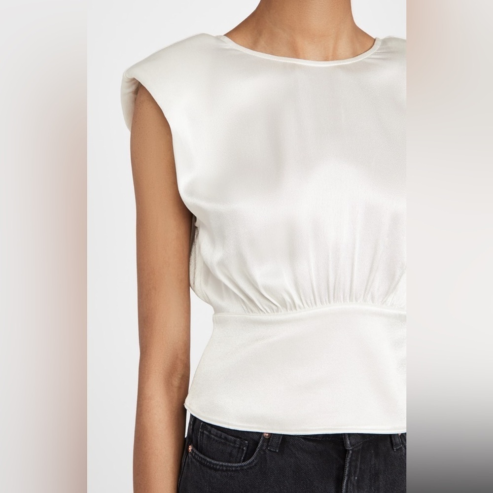 Ba&Sh White wide shoulder blouse ✨